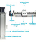 Slick Dual Rail Linear Guide Module With Enclosed Aluminum Sliding Table And Manual XYZ Axis Stage Running Super Smooth On 900Mm Travel SFU1605 Ball Screw Rock Solid Class C7 Precision Heavy Duty Shield, showing detailed components.