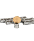 Premium Stainless Steel Deep Groove Ball Bearings Miniature Smr63zz with ZZ Shields, showing a stack with a coin for size reference.