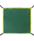 Portable Head Cloth Cover Sun Shelter Tarp For Outdoors Weatherproof Awning Rainproof Sunshade green with yellow trim
