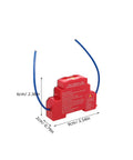 Heat Activated Auto Fire Extinguisher Patch With Drop Dead Aluminum Alloy Housing And Super Sticky Backing For Beater Sedan Coupe Pickup Truck Garage Boat Engine Bay Emergency Safety Rig, red color, dimensions 6cm x 9cm.