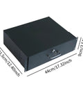 19 Inch Rack Mount Server Drawer With Smooth Silent Glide Tracks And Secure Front Latch, black heavy-duty design.