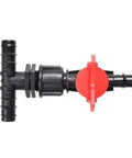 Easy Install Garden Hose Splitter Tee Reducer With Tap Valve 16mm To Half Inch Barb Connector black plastic