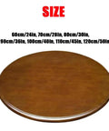 Smooth Rotating Wood Lazy Susan Turntable Serving Tray For Gatherings And Dinners Sturdy Heavy Duty Base, 24 to 50-inch size options.