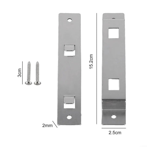 Stainless Steel Bird House Hanger Bracket With Screws 6x2.5cm Rustproof Mounting Kit For Wooden Boxes And Feeders Quick Install Or Replace Brackets With No Fuss 2 Sets