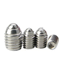 High Grade Stainless Steel Mini Spring Ball Plungers With Slick Rolling Action And No Nonsense Hex Set Screws Built Tough For Precision Tooling And Rock Solid Alignment 15 Piece Pack in various sizes