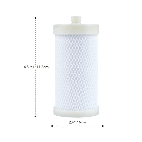 1 Micron High Density Activated Carbon Fiber Cartridge Replacement For Shower Head And Washing Machine Filters No Clogging Chlorine Fluoride Odor Sediment And Scale BPA Free Easy Install And Long Lasting