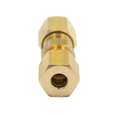 Legines brass compression tube union fitting, 3/8 in OD x 3/8 in OD, pack of 2
