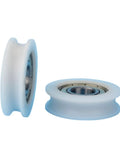 Heavy Duty U Groove Plastic Coated Bearings 6001ZZ 12X38X11Mm Pack Of Fifty Tuff As Nails Pom Nylon wrapped pulley rollers.