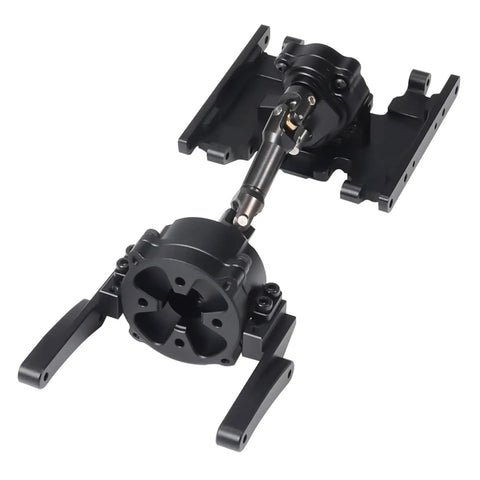 Beefed Up Front Planetary Gearbox Transfer Case Drive Shaft Skid Plate Set For 1 To 10 RC Rock Crawler SCX10 II 90046 Chassis Upgrade