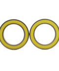 2-Pack Hybrid Ceramic Bearings 6803-2RS 17x26x5mm ABEC-3 Si3N4 deep groove ball bearings with yellow seals.