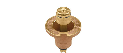 Brass Pop Up Sprinkler Heads 2 Pack With Half Pattern Spray Nozzle For Lawn Irrigation Replacement One And A Half Inch Pop Up Height Low Profile