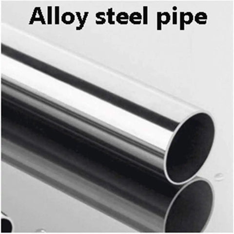 Close-up of an alloy steel pipe showcasing its shiny surface, ideal for durable construction and heavy duty applications.