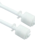 2 Pack PP Plastic Float Switches for water pumps and tank level sensing, white float ball sensor, easy plug and play, durable, corrosion resistant