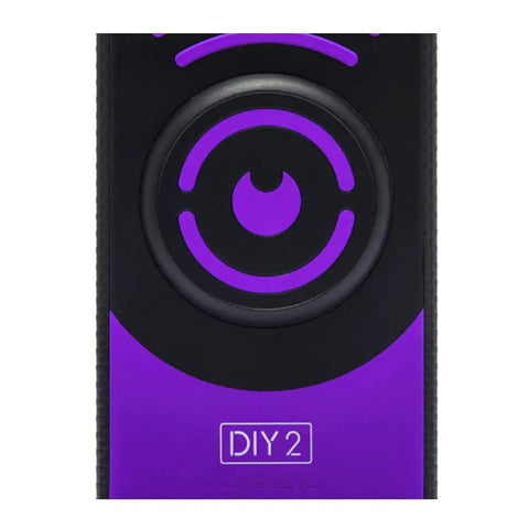 Close-up of Advanced Wireless Wall Scanner And Stud Finder showing purple design and lens for deep wiring detection.