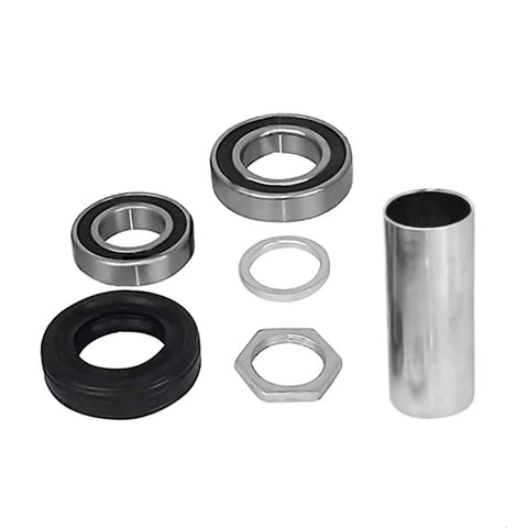 Premium Cabrio Washing Machine Bearing Seal Assembly With Shaft And Install Tools For Rock Solid Dead Quiet Spin No Brainer Install Direct Model Swap For Ap5325072 Ah350326 W10435285 9 Piece Heavy Duty Kit parts including bearings and seals.
