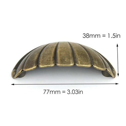 Antique Brass Cabinet Cup Handles Rustic Drawer Pulls Heavy Duty Kitchen Hardware Built Like A Tank Smooth As Silk Grip 38mm by 77mm