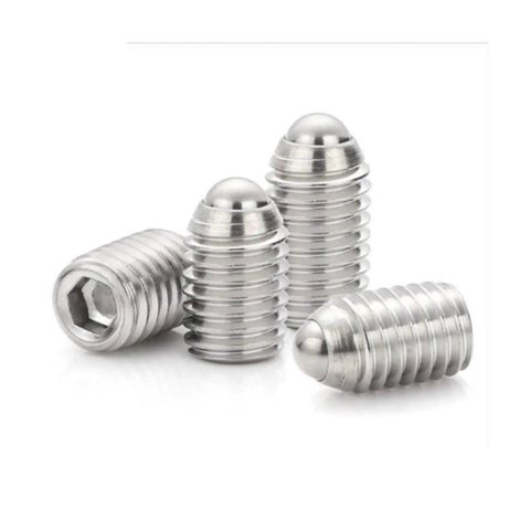 Kickass Heavy Duty Stainless Steel Ball Plunger Set With Slick Knurled Thumb Nut And Hex Socket Set Screws showing detailed plunger heads.