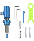 Aluminum Plunger Button Adjuster For Recurve Bows with tools and parts for tuning precision flight.