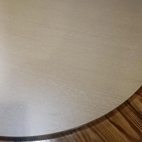 Fifty Inch Wooden Lazy Susan Turntable Smooth Rotating Serving Tray For Dining Room close-up of natural wood surface with texture