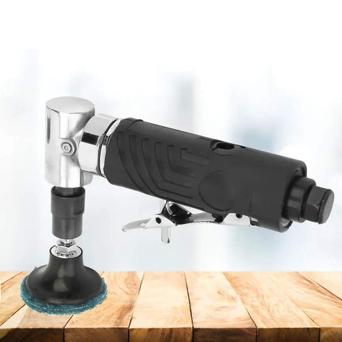 Badass 90 Degree Pneumatic Angle Grinder With Slick Ergonomic Comfort Grip And Tight 20000 RPM Air Die Tool for precision work on wood.