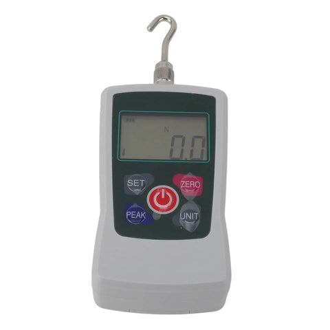 Top Shelf Digital Force Gauge 30N To 300N handheld push pull tester with display and hook for accurate measurements.