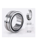 Two Piece Heavy Duty Needle Roller Bearing Precision Engineered Cylindrical Construction Built Tough For Seamless High Speed Performance Rock Solid Load Handling Wear Resistant Chromium Steel Fits 55 By 80 By 25 image showing the bearing and dimensions.