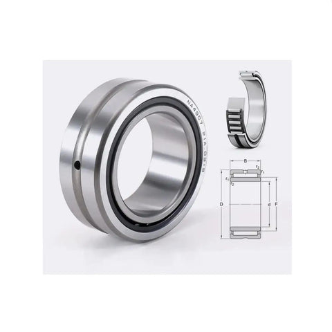 Two Piece Heavy Duty Needle Roller Bearing Precision Engineered Cylindrical Construction Built Tough For Seamless High Speed Performance Rock Solid Load Handling Wear Resistant Chromium Steel Fits 55 By 80 By 25 image showing the bearing and dimensions.