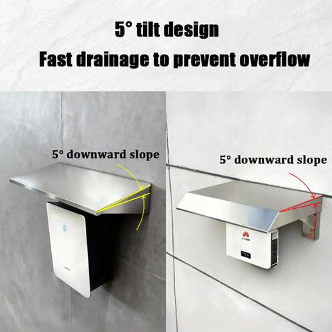 Universal Outdoor Electric Vehicle Charger Cover Hella Weatherproof Protector Roof For Charging Stations Solid Steel Housing with 5° slope design.