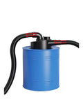 Blue 2.5 Inch Double Filtration Cyclone Dust Collector with black hoses for woodworking DIY turbocharged filter and high suction