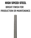 Pro Grade High Speed Steel Straight Flute Taper Pin Reamer Size 3 DWR Series tool with bright finish for machining