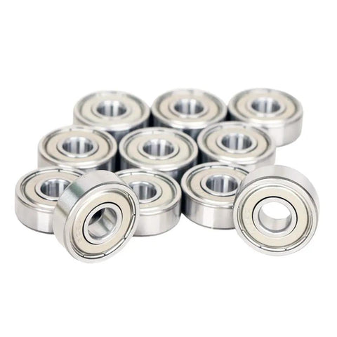 10 Pack Real Deal Deep Groove Ball Bearings Stainless Steel Rubber Sealed Double Shields Radial Support Built Different For Smooth Rolls And Serious Workloads S6010 50X80X16Mm arranged in a pile.