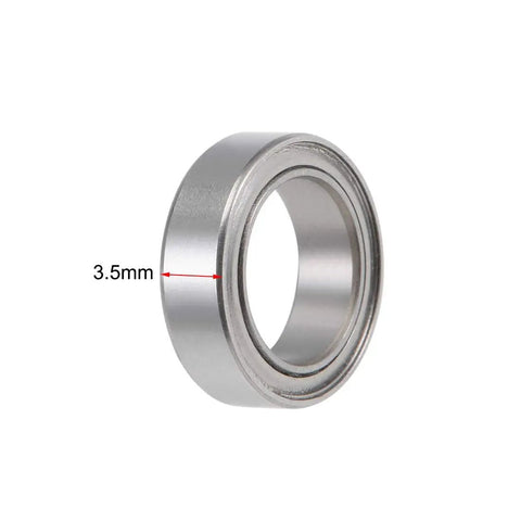 Double Shielded Deep Groove Ball Bearings 8mm Inner Diameter 12mm Outer Diameter 3.5mm Thickness 440C Stainless Steel side view
