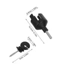 Heavy Duty Electric Fence Wire Insulators For Wood Posts With Socket Installation Tool Easy Plug And Play Holding Insulators For Cattle Made Of PP PE And Carbon Steel Black For Farm Use, black 10.5cm insulator