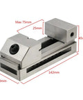 Dead Nuts Precise 2 Inch Fast Moving Machine Vise Built Like A Tank From Quality Alloy Steel with dimensions visible.
