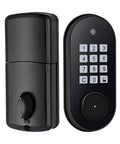 Keyless Entry Electronic Keypad Deadbolt Lock With Backup Keys Front Door Security System black finish, electronic keypad