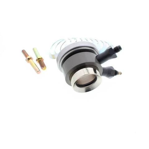 Heavy Duty Hydraulic Throwout Bearing And Hose Installation Kit For Chevy Gm Three Four Speed Manuals with bleeder hose and bolts.