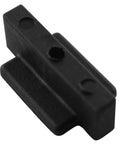 Badass Hidden Deck Fasteners With Screws Black concealed clip for timber planks, durable nylon and steel material.