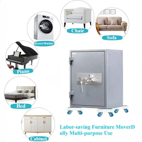No Sweat Furniture Sliders With Wheels And 360 Swivel Dolly For Moving Couches And Appliances Heavy Duty Rollers under a safe.