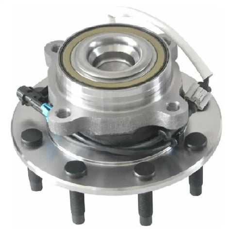 Front Wheel Bearing Hub Assembly 2WD 8 Lug Polished Replacement Fits Left Right Sides, showing smooth bearing and mounting points.
