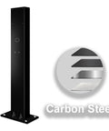 Badass EV Charger Cable Holder And Weatherproof Station Box For Outdoor Parking Spots Electric Vehicle Cord Protector Heavy Duty Carbon Steel Quick Install Rack For Your Rig Garage Setup White, black carbon steel vertical stand.