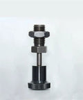 Dead Center Indexing Plunger With Spring Lock Pin And Aluminum Knob Screw with fine thread grip for industrial applications.