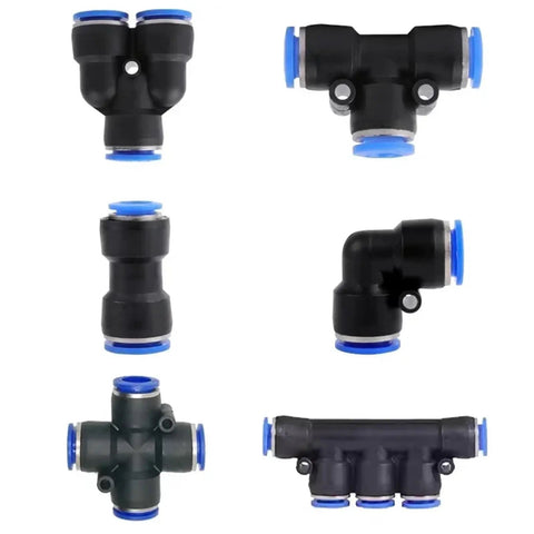 Assorted 2 Way Quick Push Pneumatic Fitting Connector For Tubing And Hose 10mm Size Air Pneumatic Parts Joint