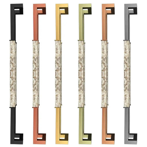 Top Shelf Stainless Steel Cabinet Pulls With Slick Glass Inlay And Brushed Gold Plating For Heavy Duty Drawer Handles That Upgrade Your Kitchen Setup With Smooth Touch Furniture Fixtures Any Day in multiple finishes.