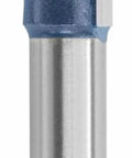 Carbide Tipped 2 Flute Flush Trim Bit, 3/8 In Shank By 1/2 In Cutting Diameter, Ideal For Laminates And Veneers, Micrograin Carbide Tips For Long Life, Shielded Ball Bearing Pilot Guides Edge Of Material, Smooth Flush Cuts.