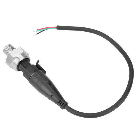 Heavy Duty Pressure Transducer Sensor With G1 4 Inch Thread For Water Gas Or Oil Monitoring 0 To 200 Psi Range with a stainless steel housing.