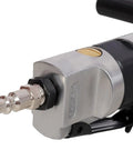 Close-up of the 1/4 inch NPT fitting on the Badass Shop Ready 5 Inch Pneumatic Air Angle Grinder for easy connection.