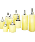 Hella Durable Nylon Positioning Pulleys Smooth Glide Guide Rollers Built Tough Threaded Stem Design, set of 10 yellow rollers.