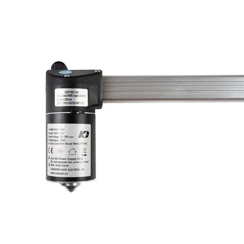 Heavy Duty KDPT007-100 actuator motor with clear labeling, designed for smooth glide action in recliners and lift chairs.