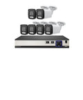 Heavy Duty 4K 8MP PoE CCTV Security Camera Kit With NVR Recorder And Smart Face Detection with six cameras and NVR.