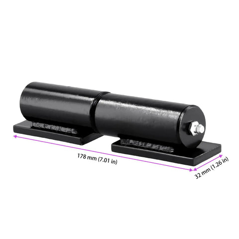 Tough As Nails 7 Inch Weld On Barrel Gate Hinges 4 Pack Rock Solid 900 Lbs Load Rating For Backyard Swing Doors Trailer Ramps And Driveway Gates Matte Black Steel, showing matte black steel hinge with measurements.